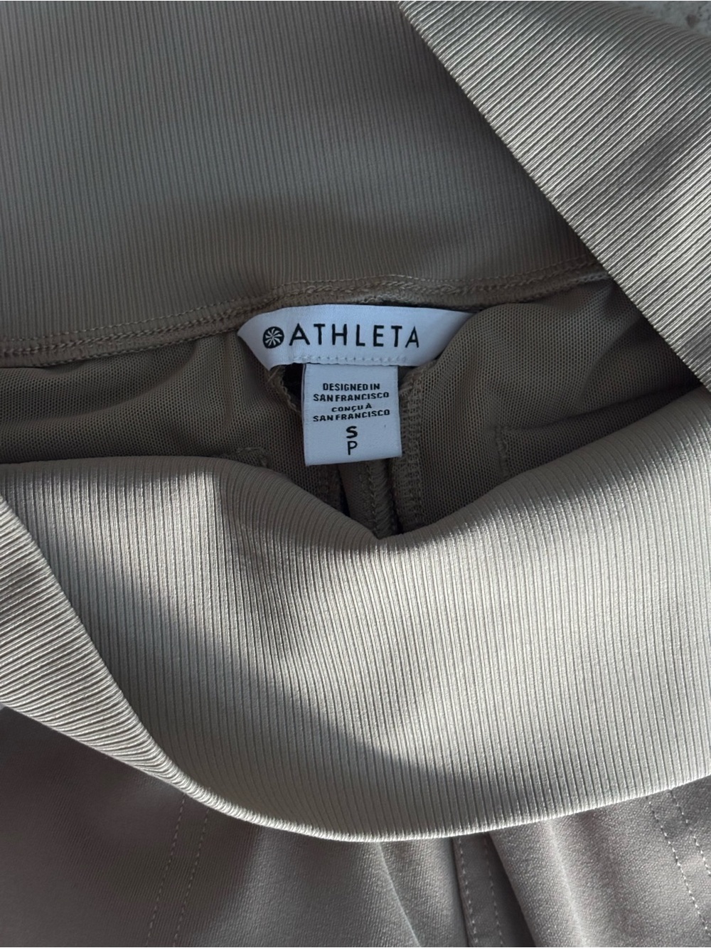 Athleta Womens Pants Venice Wide Leg High Rise Athletic Active Size Small Taupe - Picture 11 of 12